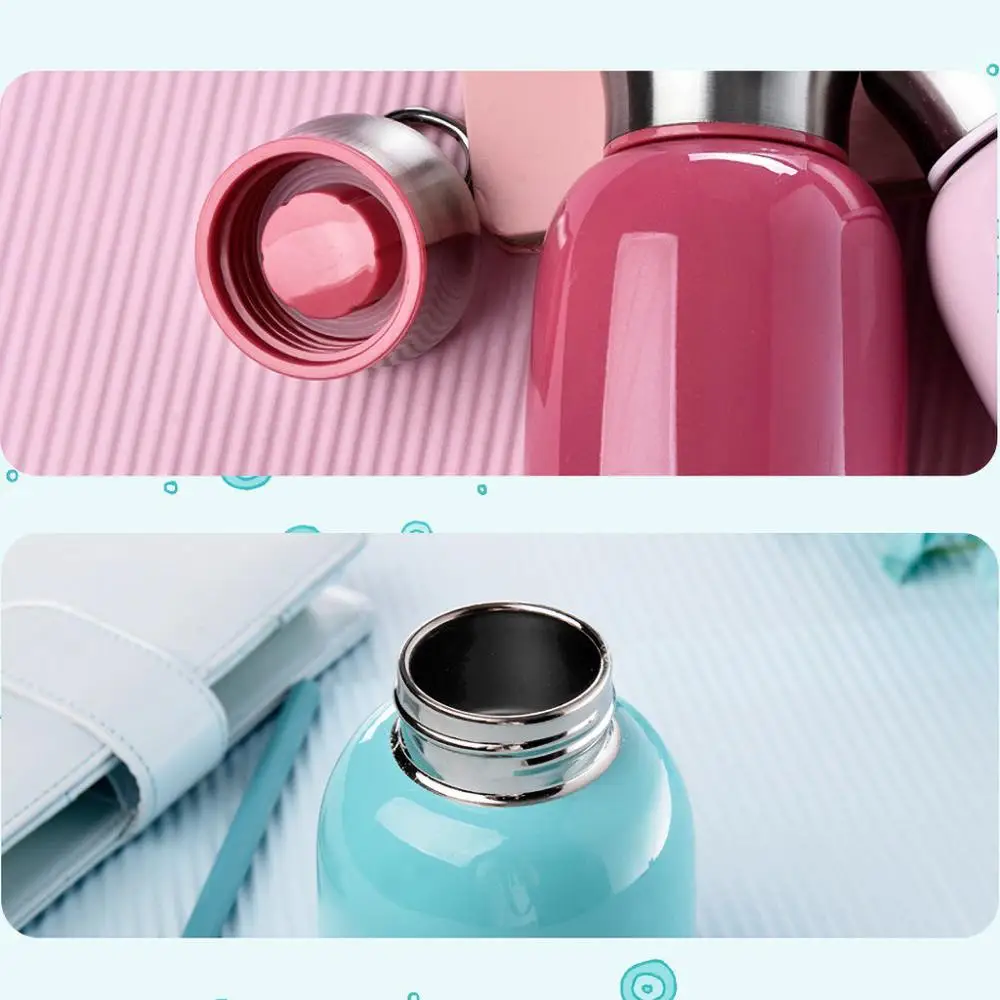 Кружка-термос креативная чашка для воды пузатая Вакуумная из нержавеющей стали