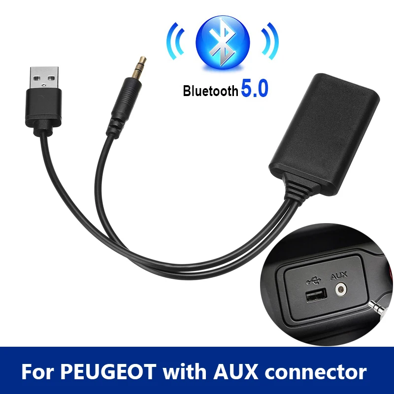 Автомобильный Aux-приемник 4.1 беспроводной Bluetooth-приемник 3 5 мм Aux стереоразъем