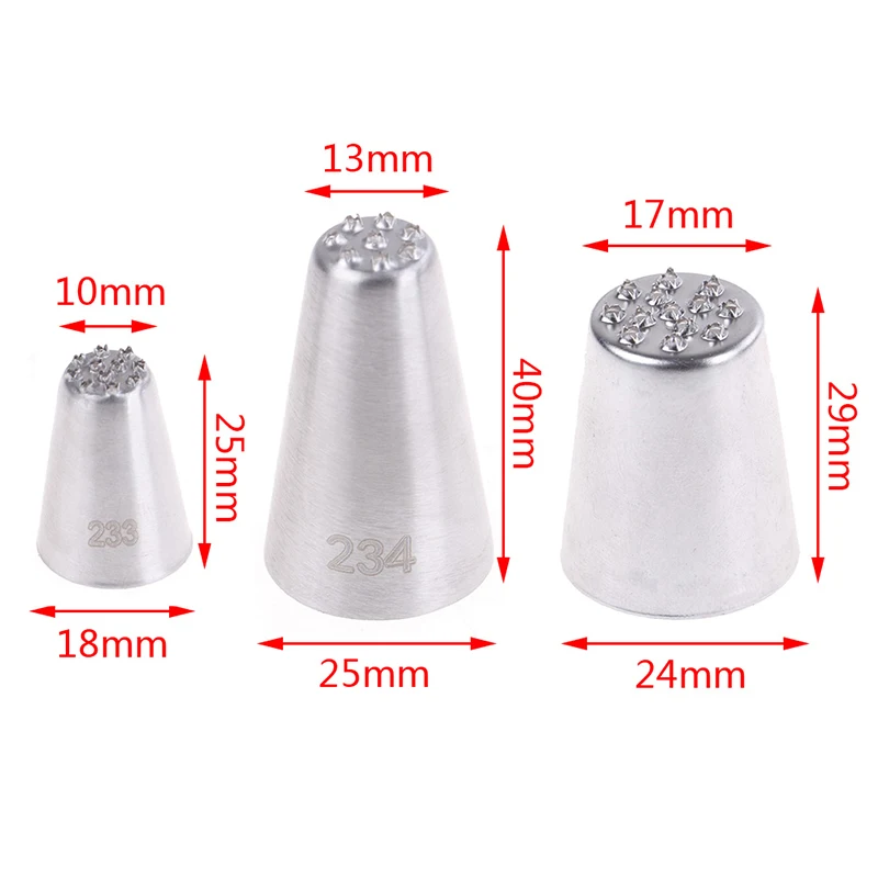 

1Pc or 3pcs/set Grass Cupcake Head Cake Decorating Tip Piping Pastry Cupcake Cream Icing Nozzles Stainless Steel Pastry Decor