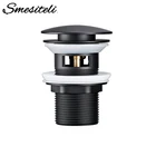 Аксессуары Smesiteli для раковины в ванной комнате, выдвижной матовый черный мусорный шланг, первоклассный стопор, фильтр с отверстием, пробка для канализации