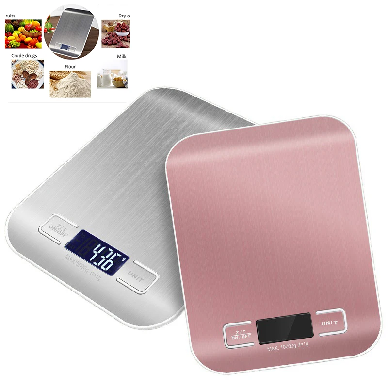 

10kg Digital Kitchen Scale LCD Display 1g/0.1oz Precise Stainless Steel Food Scale for Cooking Baking weighing Scales Electronic