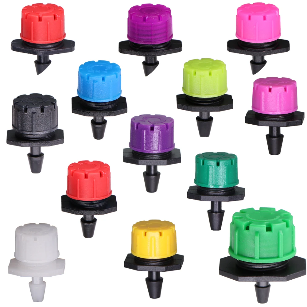 

13 Kinds Of Adjustable Flow Dripper Irrigation Shower Nozzle 8 Hole Sprinkler Sprinkler Garden 1/4'' Hose Watering Accessories