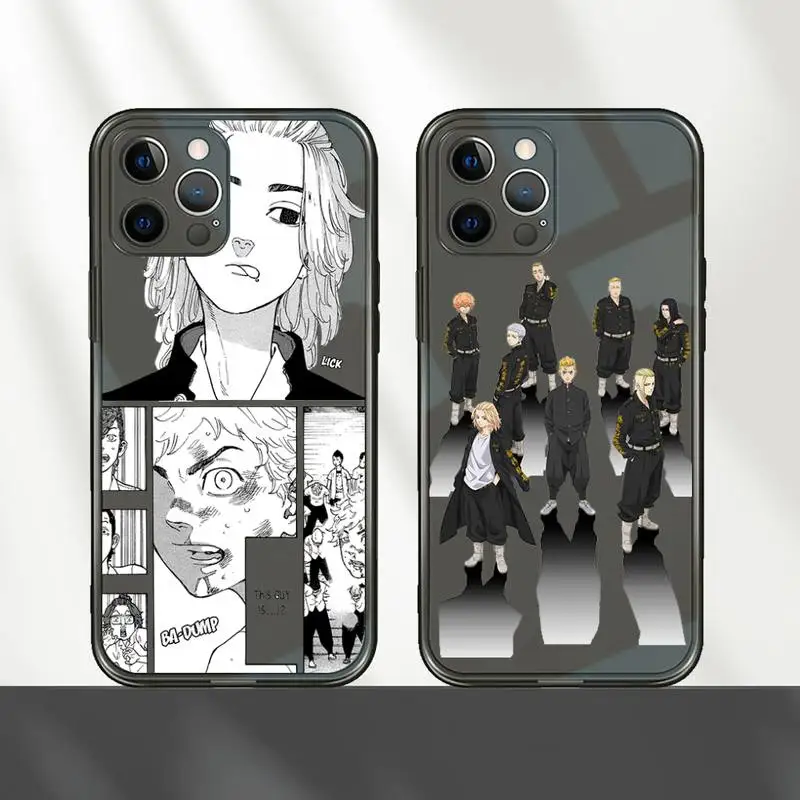 

anime tokyo revengers Phone Case Transparent for iPhone 7 8 11 12 se 2020 mini pro X XS XR MAX Plus