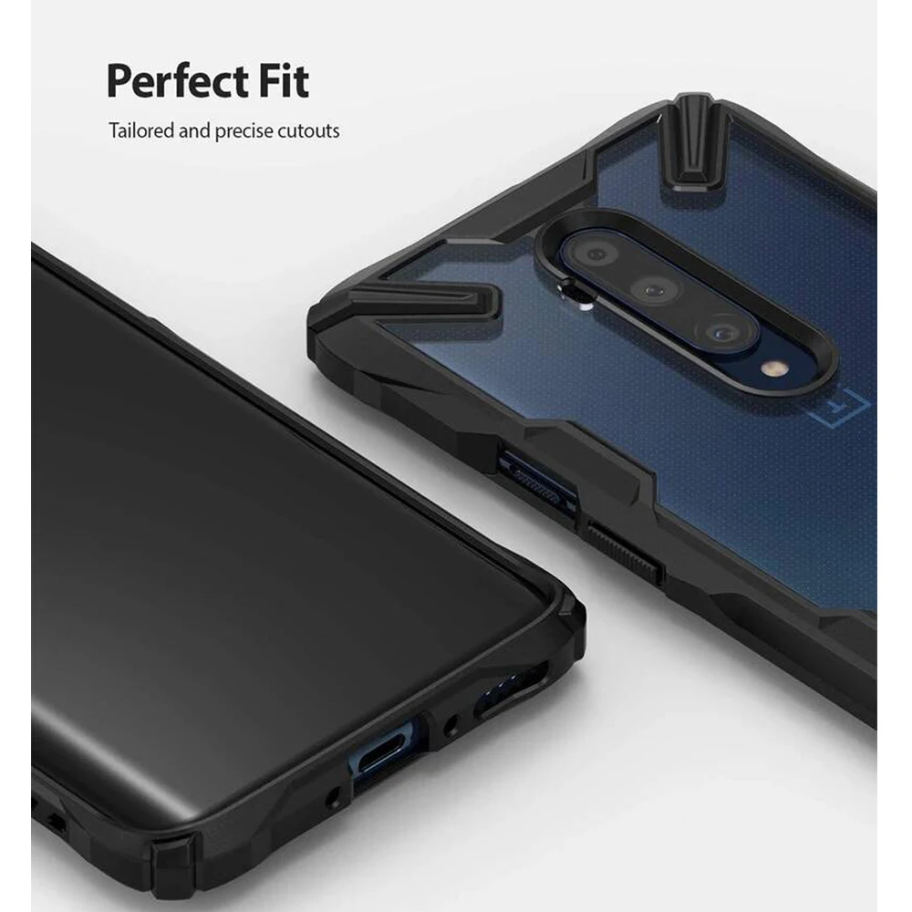 Ringke Fusion X for Oneplus 7T Pro Case  Clear PC Back  and Soft TPU Frame Hybrid Heavy Duty Protection Cover