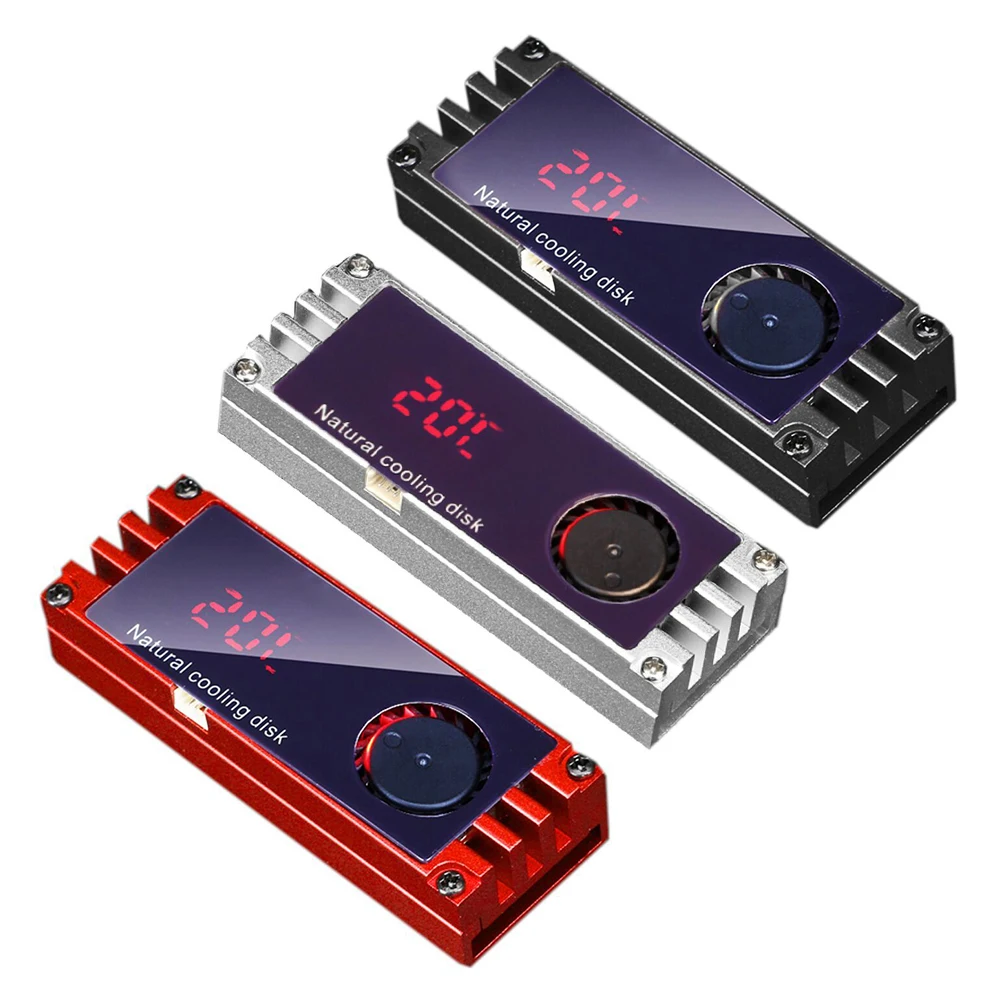 

Цифровой дисплей температуры M.2 радиатор SSD кулер с турбоохлаждающим вентилятором для 2280 22110 NVMe NGFF M2 безопасный твердотельный накопитель