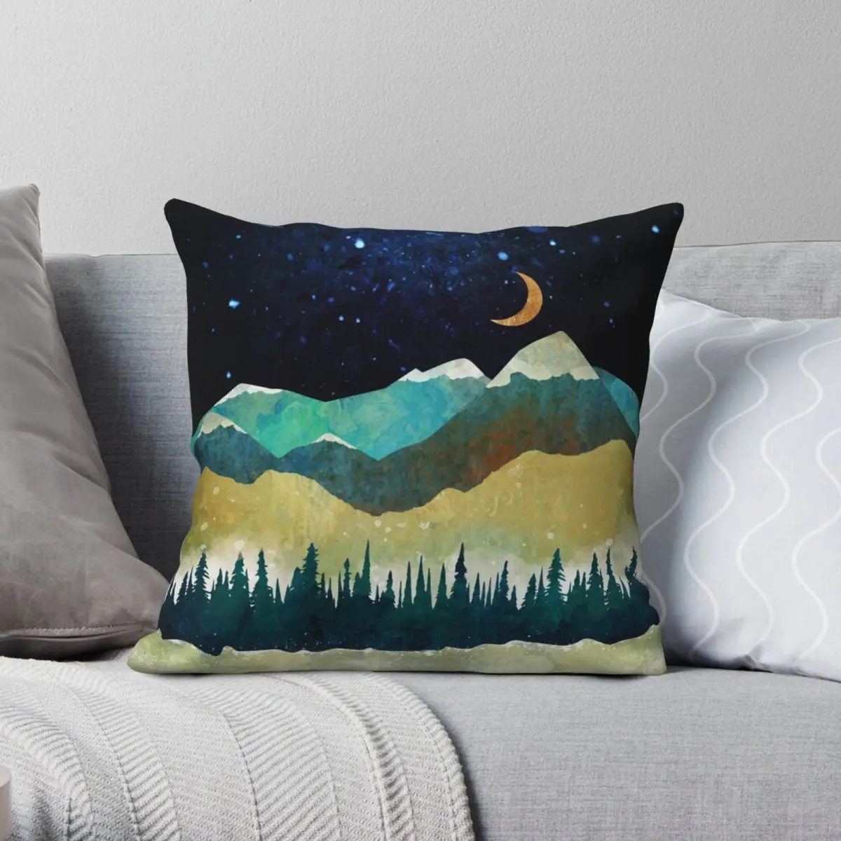 

Наволочка квадратная из полиэстера и льна, 18 дюймов