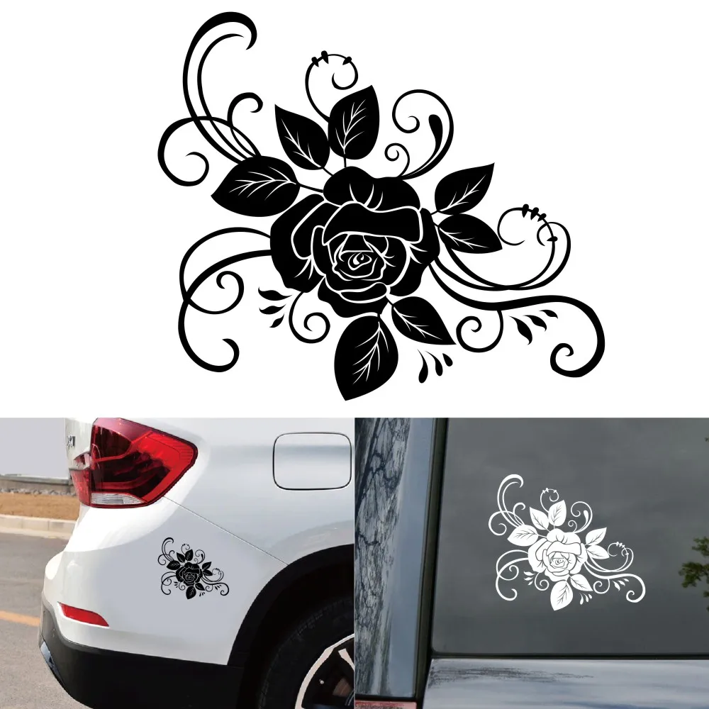 

Fashionable flower cane car sticker vinyl decals rose luxuriant adornment motorcycle bumper car decals car window accessories