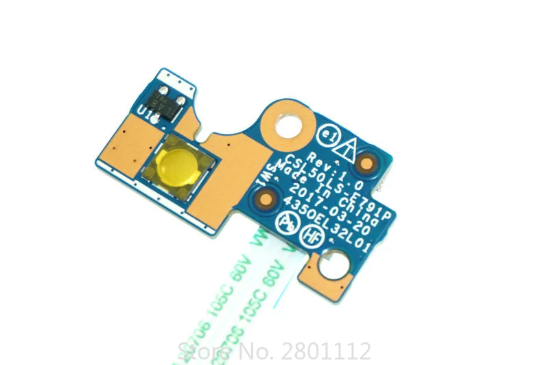 

New Laptop Switch Button Board for For HP 15T-BR 15Z-BW 15-BS 15-BW 250 G6 255 G6 CSL50 Power Board with Cable LS-E791P