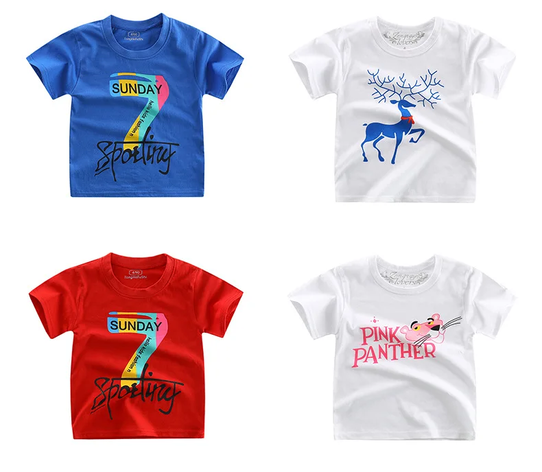 Летняя одежда для малышей с коротким рукавом мальчиков и девочек хлопковое