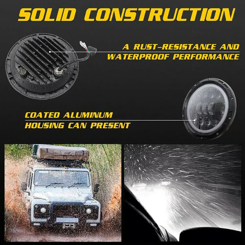 1 шт. светодиодные дневные ходовые огни 6000K/4000K для Jeep CJ-7 1976-1986 1981-85 противотуманные