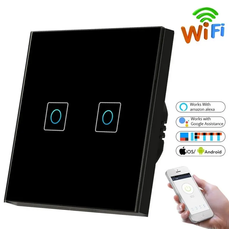 Умный светильник ель света со стеклянной панелью и поддержкой Wi Fi 1/2/3