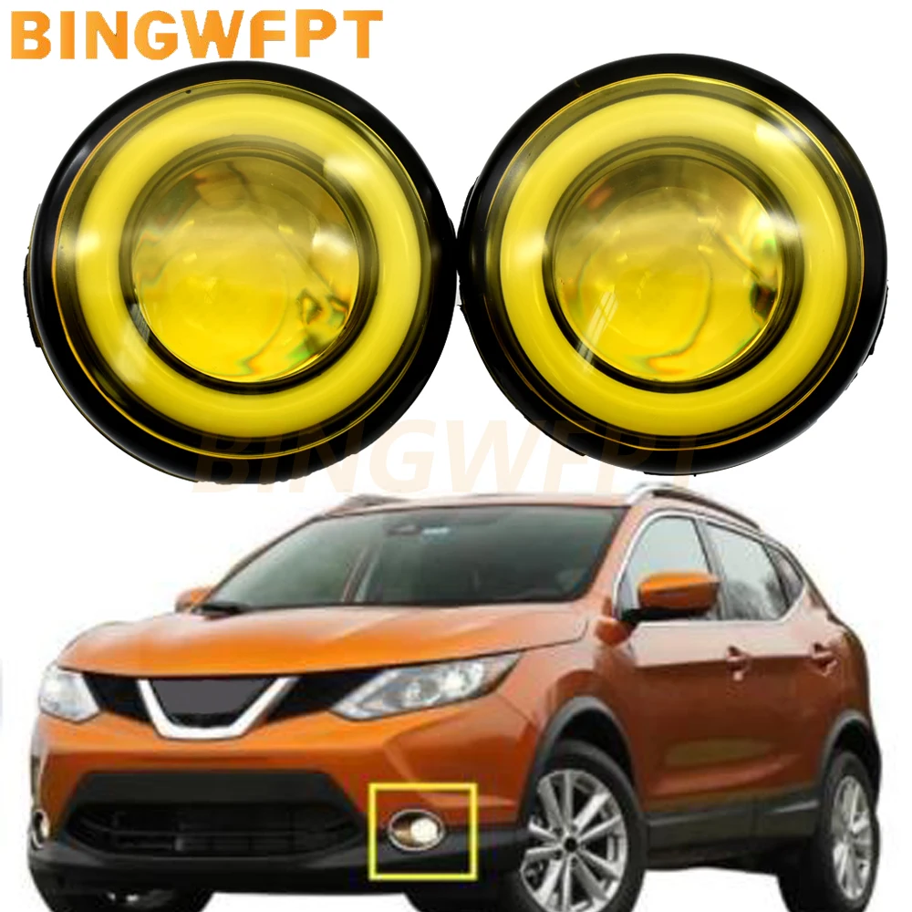 

2 X автомобисветильник фары H11 Светодиодный ные Противотуманные фары ангельские глазки для NISSAN ALMERA G15 2013-2018 для Nissan Lafesta 2004 DRL 12 в дневные ходос...