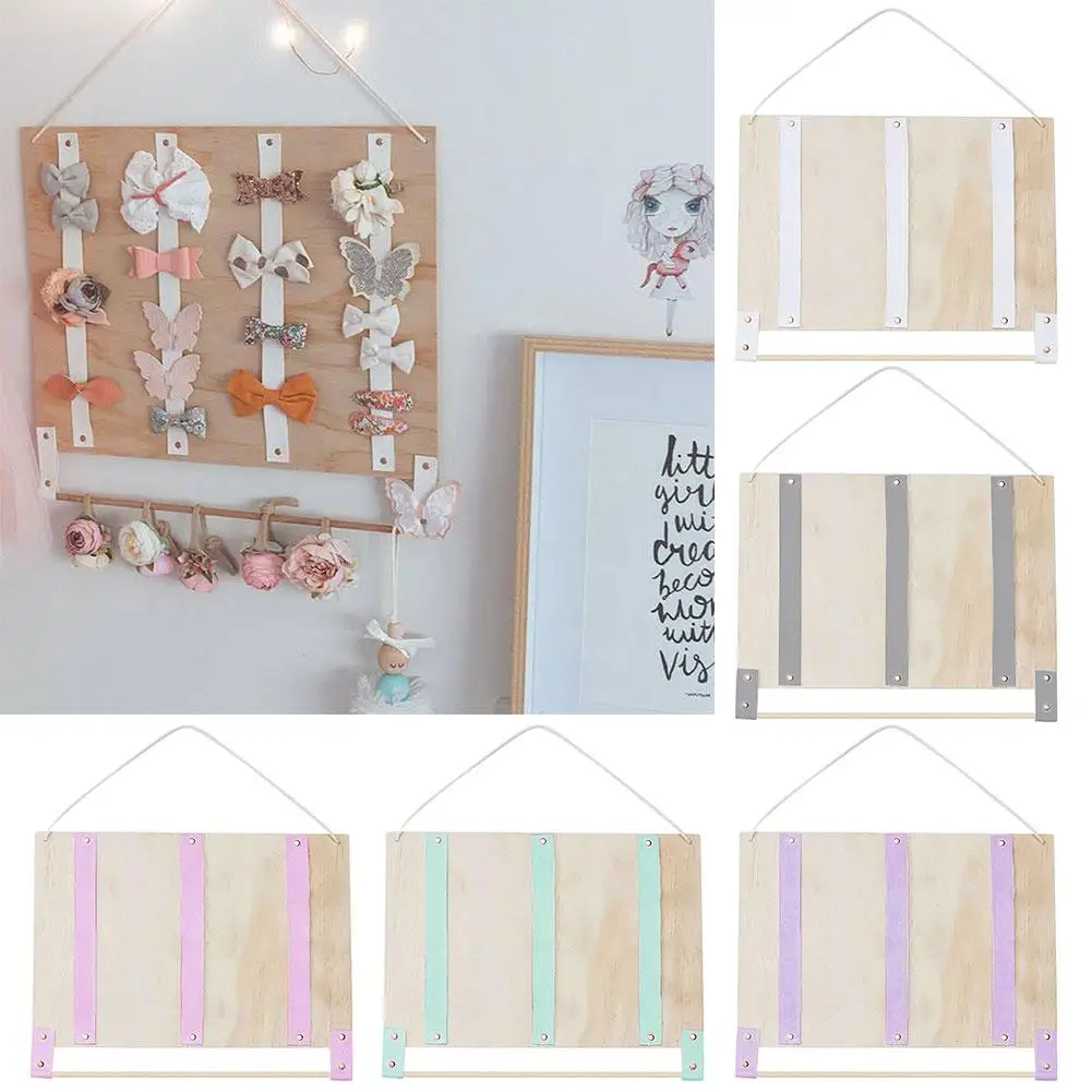 

Durable Wooden Felt Hairpin Hair Clip portable Holder Storage DIY Organizer Accessories Kids washable RoomOrnament Decor