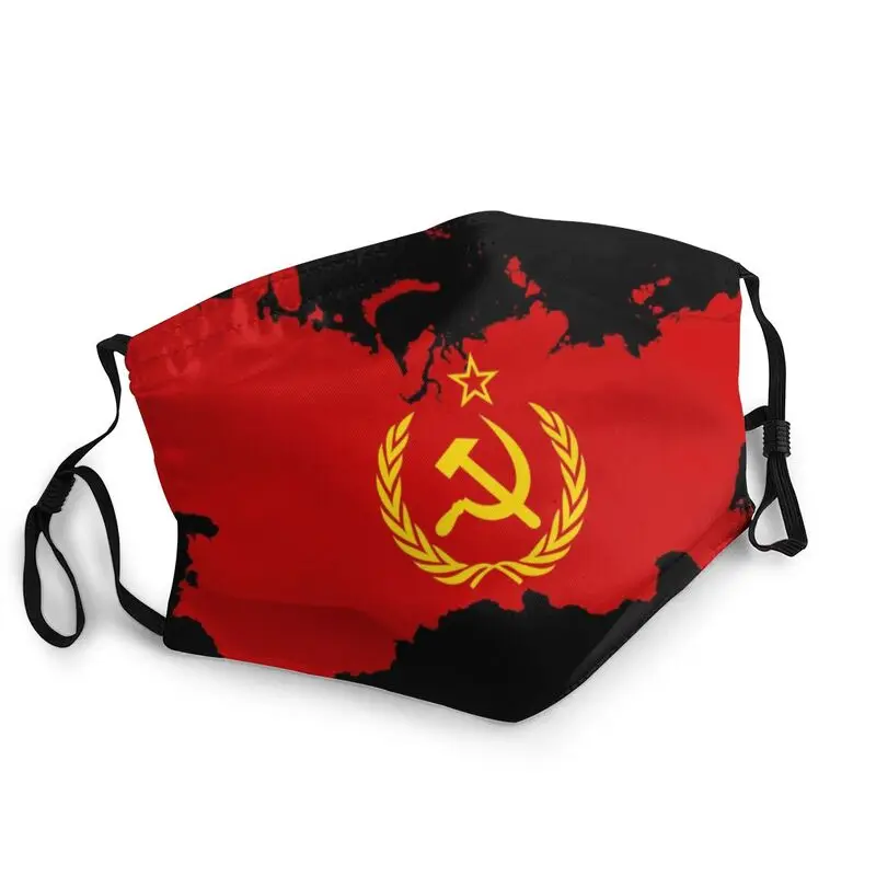 

USSR Soviet Union Socialism Flag Mouth Face Mask Men Russia CCCP Mask Anti Haze Dustproof Protection Cover Respirator Muffle