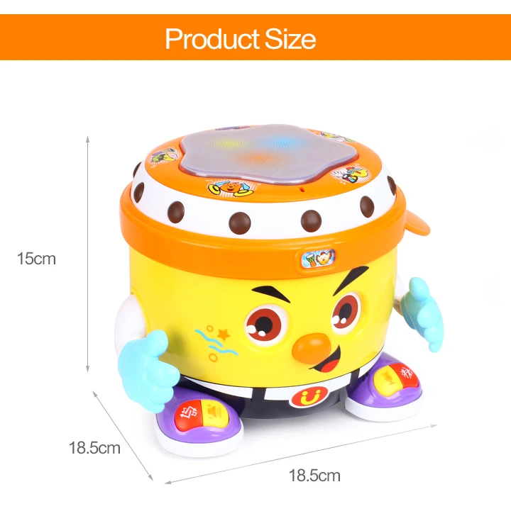 HOLA TOYS 6107 детская игрушка DJ вечерние барабанные игрушки с музыкой и светом Обучающие Развивающие игрушки для подарков