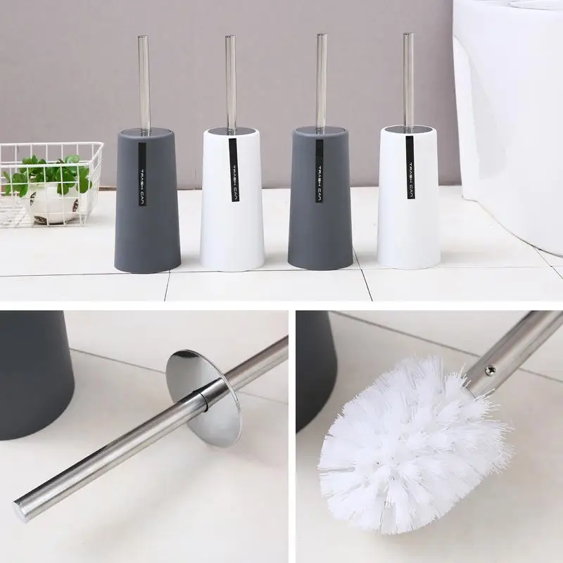 Длинная ручка из нержавеющей стали с основанием набор туалетной щетки круглые
