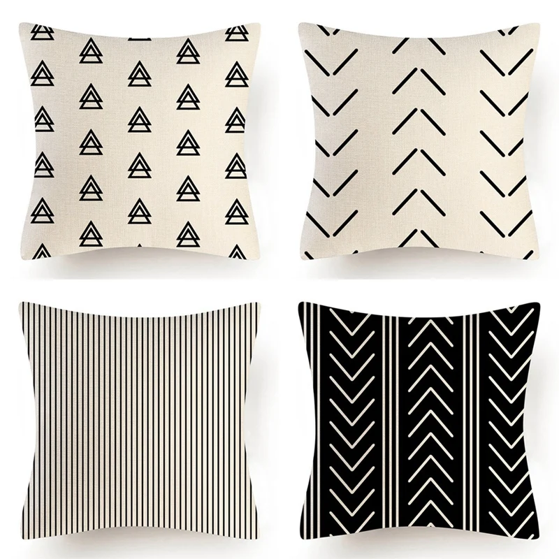 

Наволочка декоративная льняная 45x45, 4 шт.