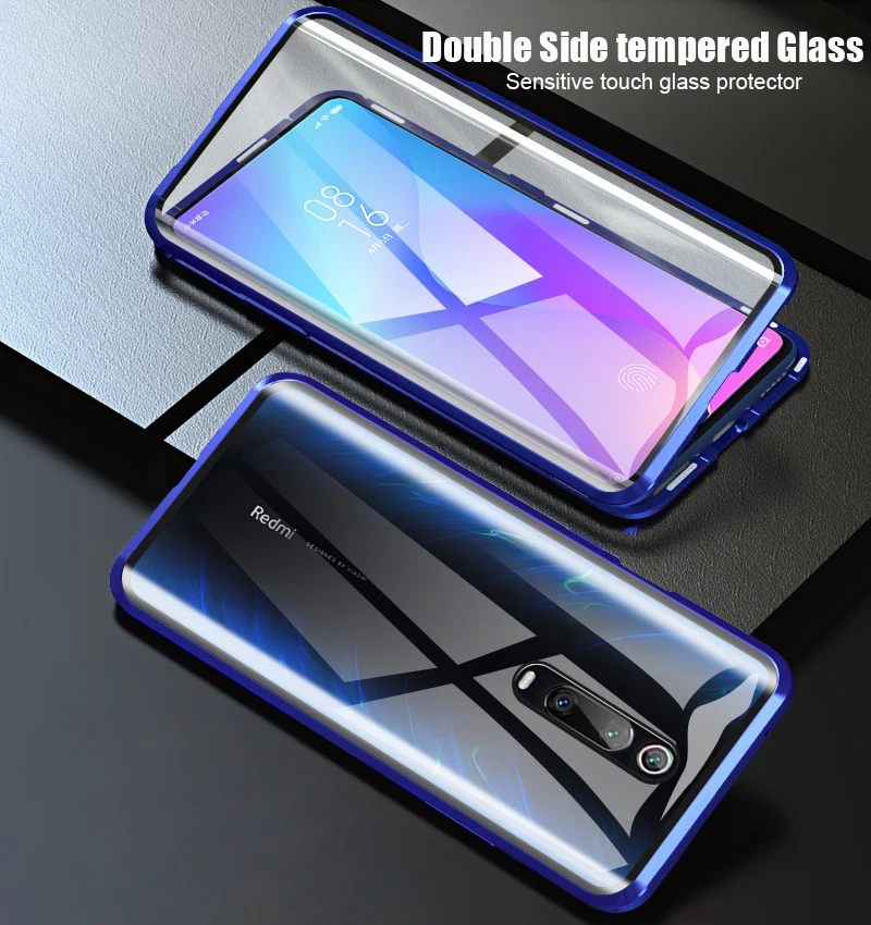 Роскошный Металлический флип чехол с полной защитой 360 градусов для Xiaomi Redmi K20 Pro