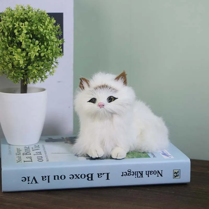 Новая Трехцветная кукла-кошка настольное украшение домашние аксессуары Кожаное