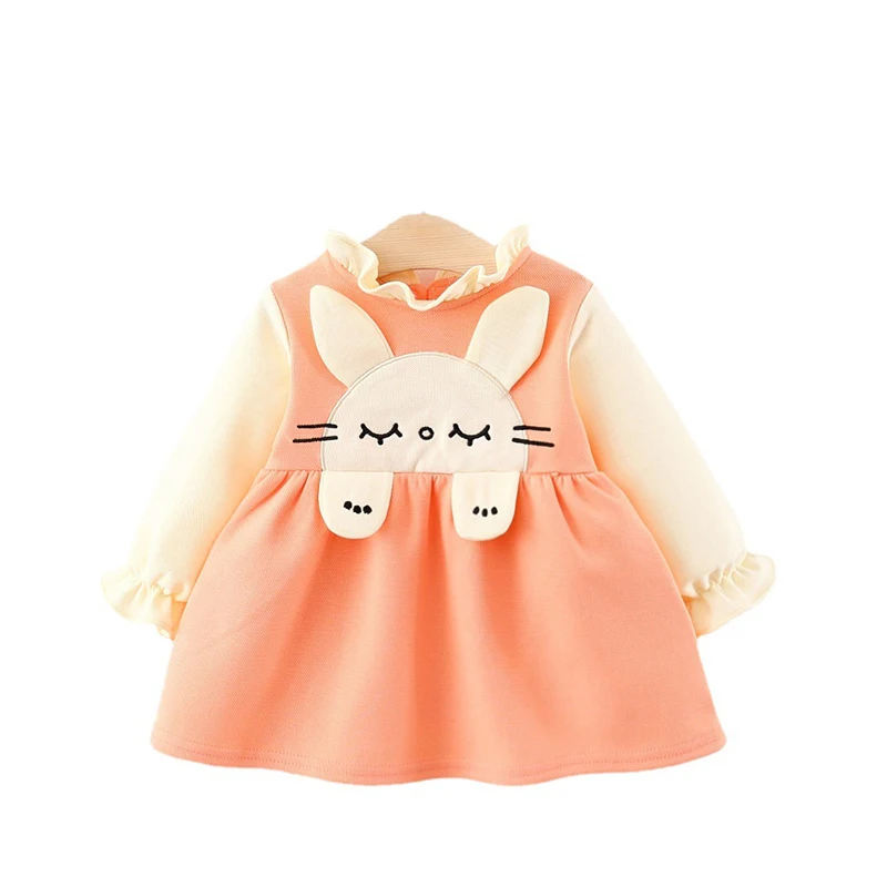

Keelorn Baby Girl Clothes 2021 Spring Autumn Cotton Cartoon Pattern Princess Dresses For Toddler Infant Wedding Party Clothing