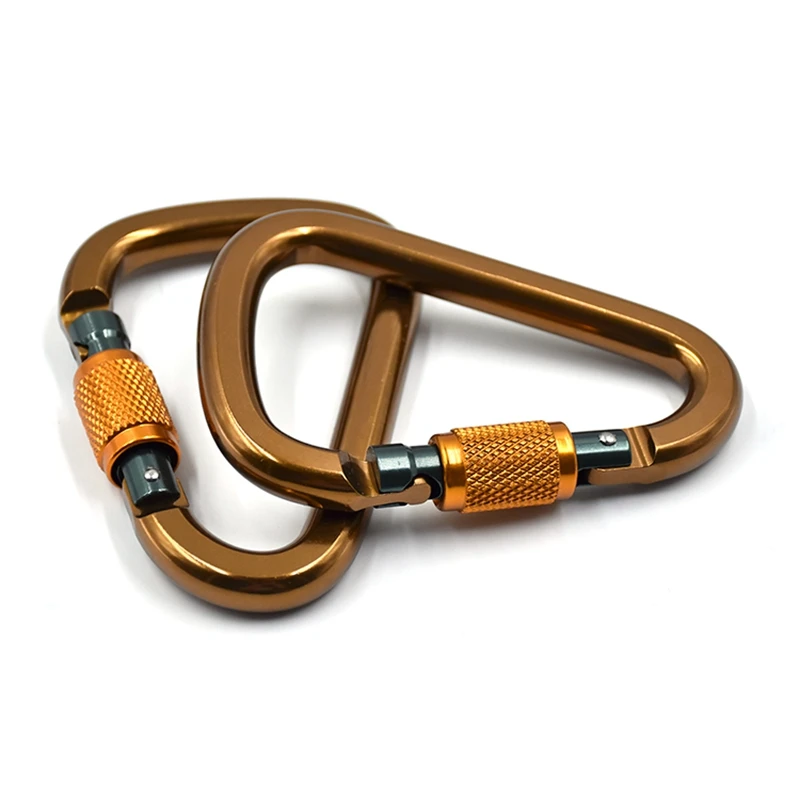 Автоматическая блокировка 25KN авиационный алюминиевый карабин для скалолазания d