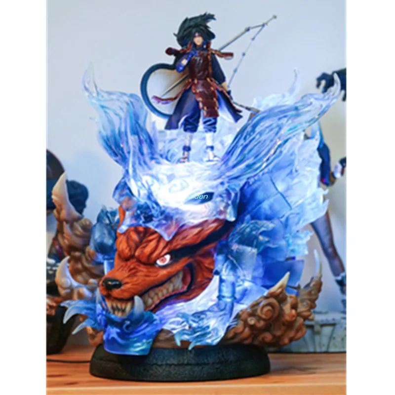 2" Наруто статуя Мадара Учиха бюст Susanoo полноразмерный Портрет с светодиодный свет GK экшн Коллекционная модель игрушечная коробка 62 см Z2578