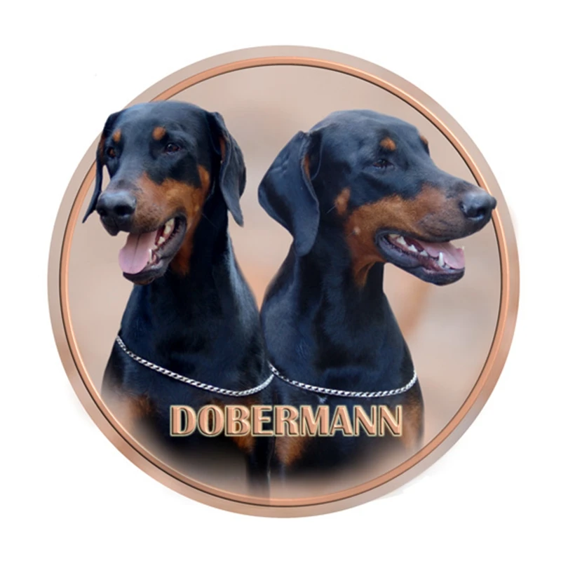 S30310 #13 см/17 см ПВХ наклейка Dobermann стикер на машину с собакой водонепроницаемые