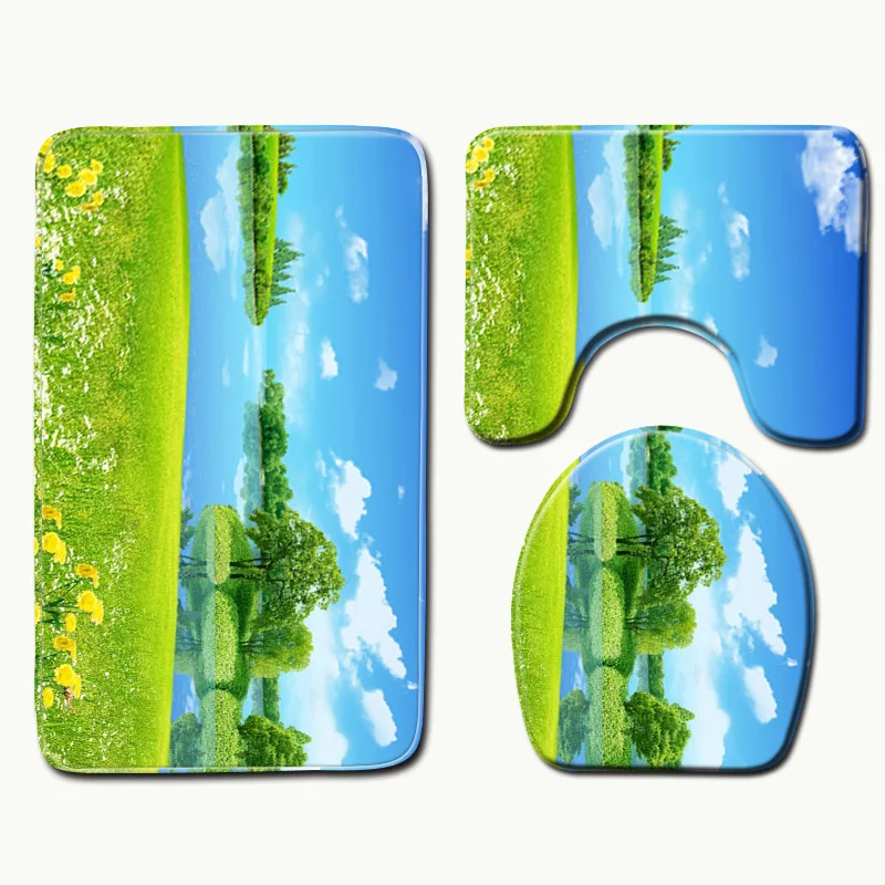 Zeegle натуральный узор ковры Нескользящие Коврики для Ванная комната душа ковер 3