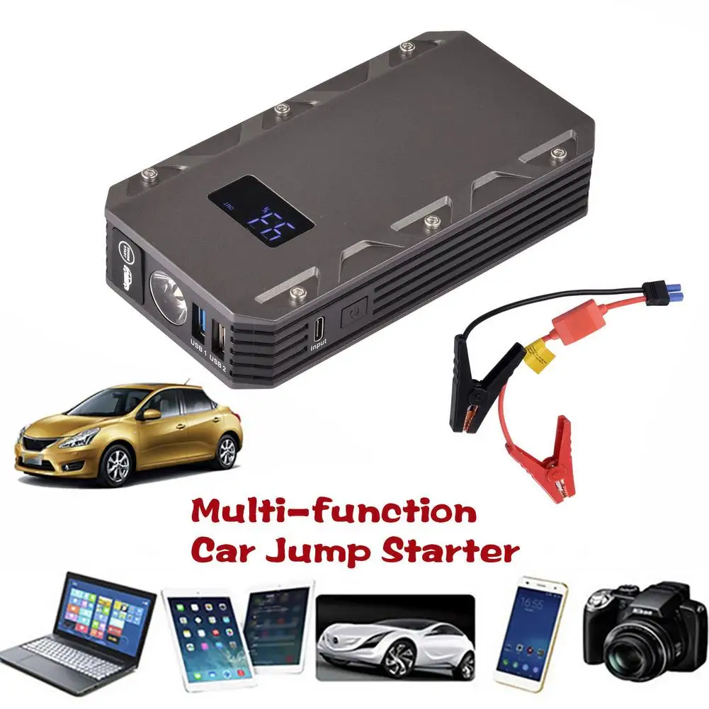 

Auto Starter Emergency Power 12V Car Starting Power Supply Dual USB Port 1000 Peak/10000mAh Car Battery Ignition Electric Rescue