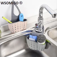 1pcs kitchen tools organizer adjustable snap sink soap sponge kitchen accessories kitchen hanging drain basket kitchen gadgets s