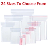 5 wire7 wire9 wire11 wire12 wire pe clear ziplock bags plastic grip self seal resealable food grade storage bags