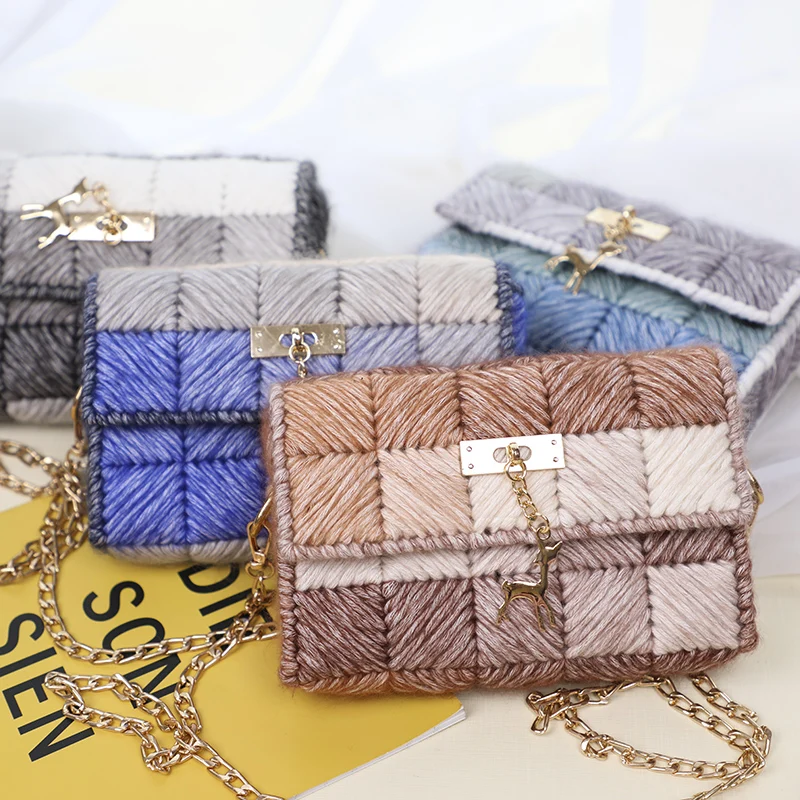 Новинка 2020 шерстяная ручная сумка для хранения декоративная вязания крючком