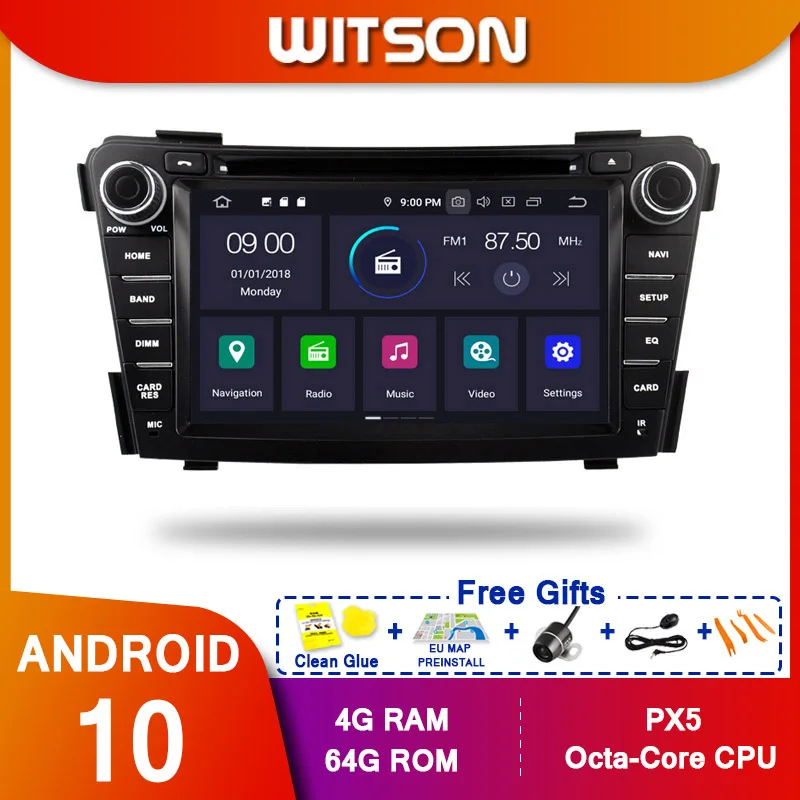 Автомобильный DVD плеер WITSON Android10 Восьмиядерный PX5 для HYUNDAI I40 2011 2013 GPS навигация