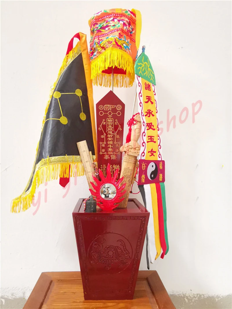 

Taoist supplies worship bucket complete set of Taoist supplies token ruler treasure cover peach seven star sword zhengmi bucket
