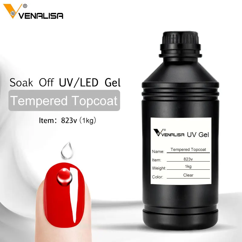 Venalisa 1000 г Замачивание гелевого лака led uv не протирать длительное блестящее закаленное покрытие гель для ногтей