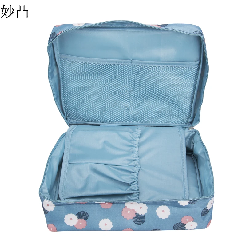 Женская косметичка для путешествий органайзер голубой розовый красный чехол