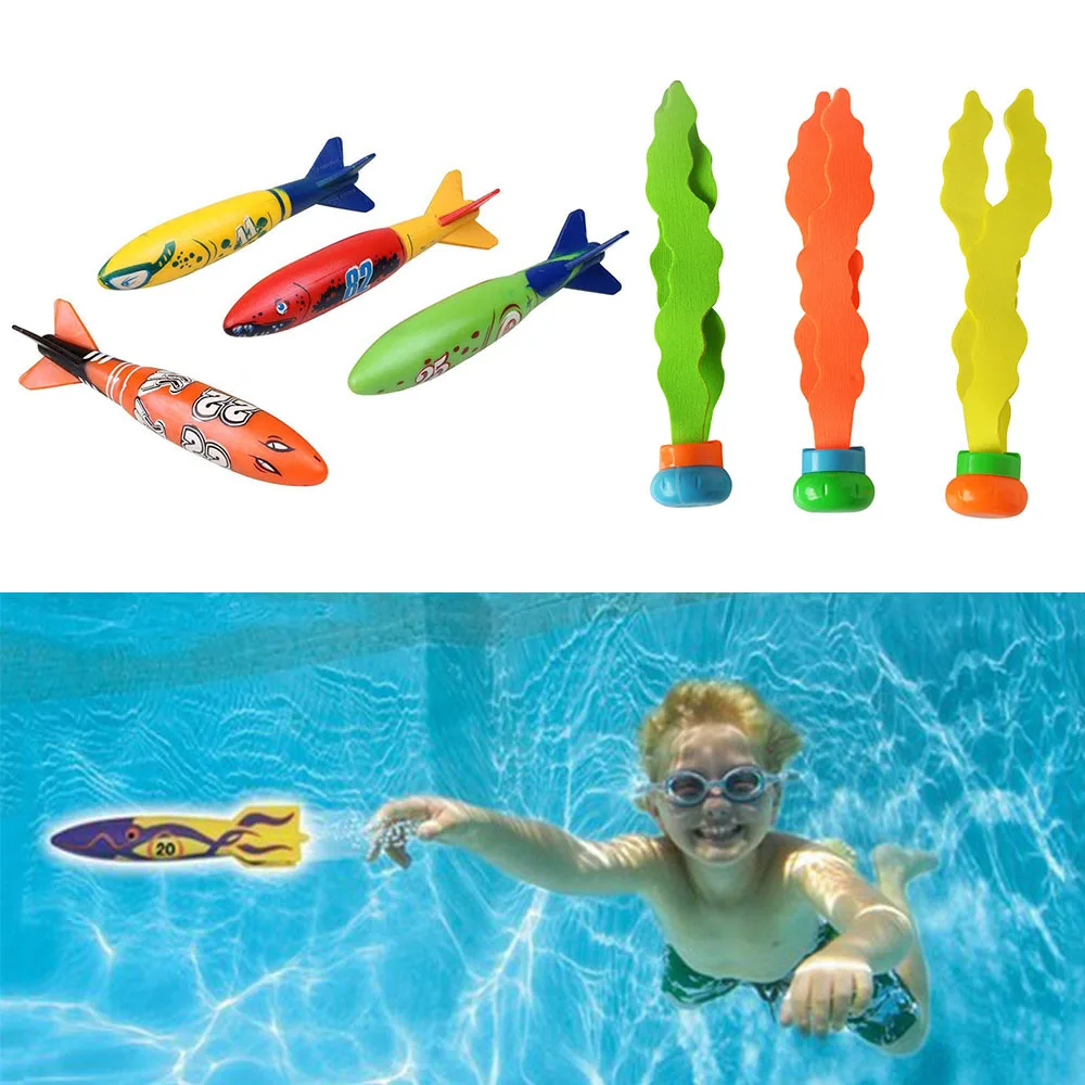 Акула торпеда ракета метание игрушка бассейн игра водоросли трава плавательный