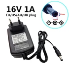 16 V 1A Универсальный Мощность адаптер питания переменного токапостоянного тока для адаптера переменного тока 16 вольт 5,5 мм * 2,5 мм 5,5x2,1 мм EUUSUKAU разъем преобразователь на стену