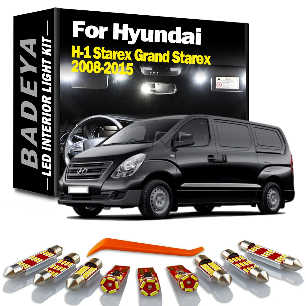 

BADEYA Canbus Светодиодная лампа для освещения салона автомобиля Kit для Hyundai H-1 Starex Grand Starex 2008 2009 2010 2011 2012 2013 2015 без ошибок