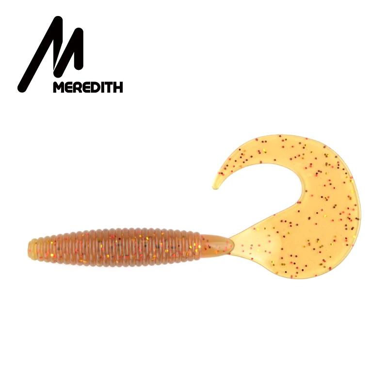 MEREDITH 90 мм Grub искусственные рыболовные приманки 10 шт. 4,4 г мягкие наживки для рыбы Хищник снасти червь воблеры мягкие приманки - Цвет: L