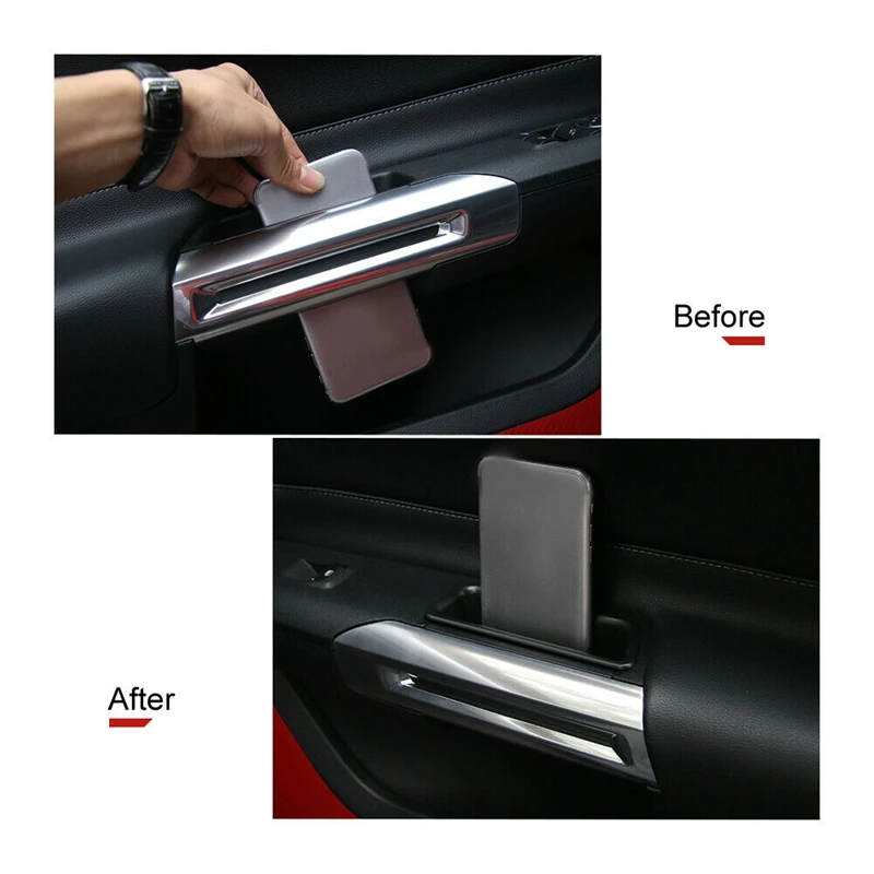 4 шт. внутренний боковой подлокотник дверная ручка контейнер для хранения Ford Mustang