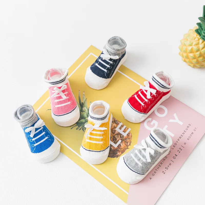 

Summer And Autumn Children's Socks Baby Socks Cotton Socks Silicone Anti-slip Newborn Girls Boys Anti-Slip Socks