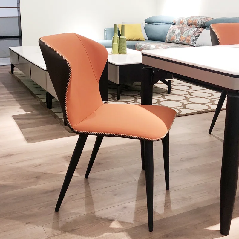 

Nordic dining chair post modern minimalist industrial style light luxury luxury backrest chair shop home dining chair