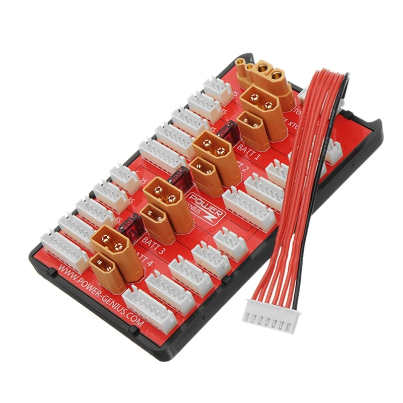 

2 in 1 Parallel Charging Board XT30 XT60 Plug Supports RC Lipo Battery Parallel Charging Board for RC Models Spare Part