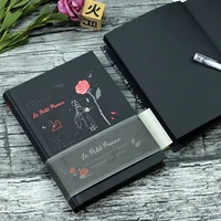 a5 the little prince black paper black paper inner page creative blank black card diary notebook diy hand painted hand book