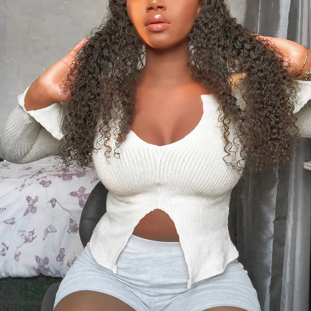 Белая черная футболка на пуговицах весенние укороченные однотонные трикотажные