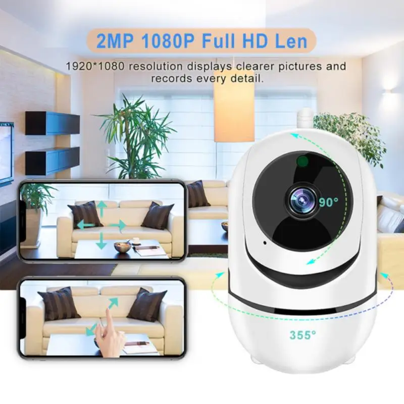 1080P Baby Monitor WiFi Cry Alarm IP Camera Video Nanny Cam Night Vision Wireless Surveillance CCTV New | Безопасность и защита