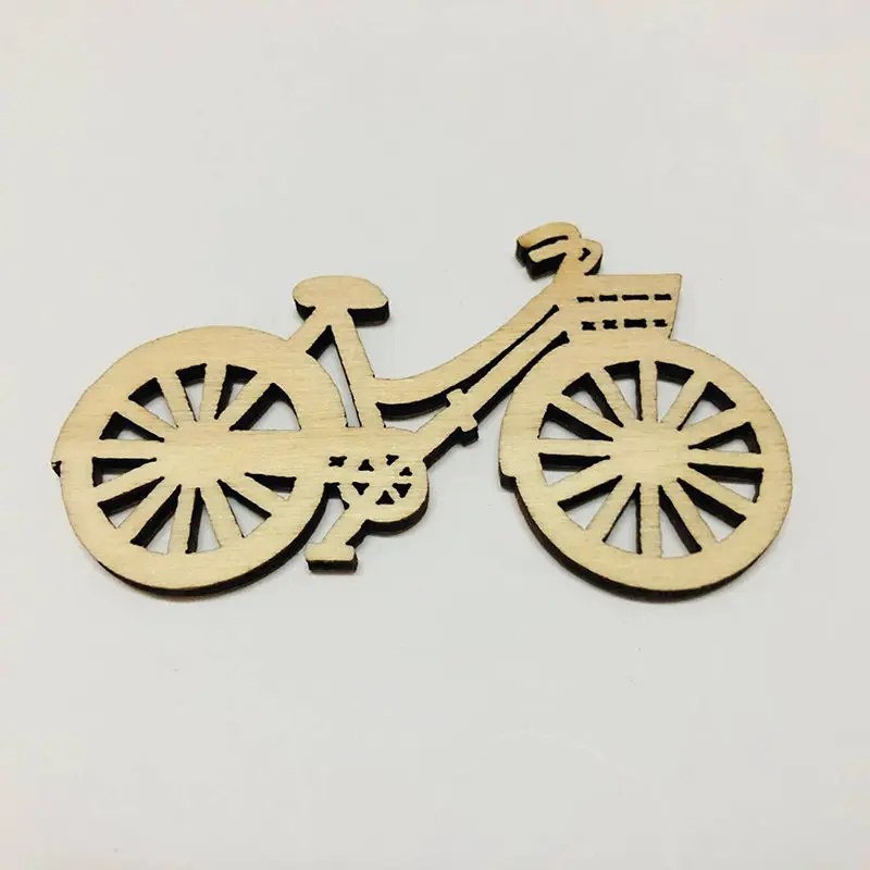 10 шт. креативные деревянные виниры для велосипеда с вырезами DIY орнамент свадьбы