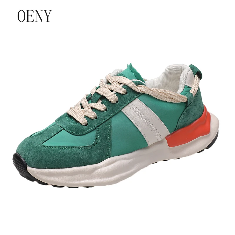 

Women's Sports Shoes Fashion Women's Sneakers 2021 Lace Up Comfortable Women's Shoes Thick Sole Running Casual Shoe Woman