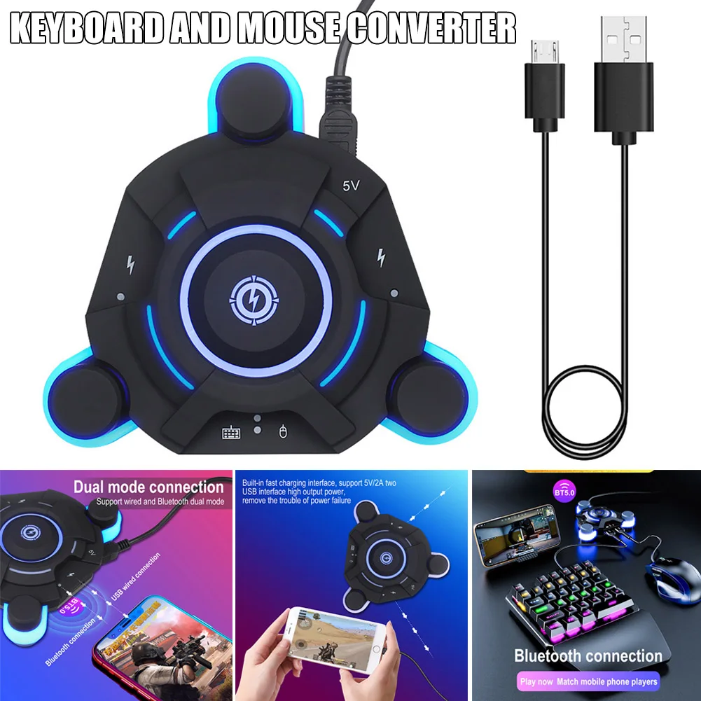 Bluetooth игровая клавиатура мышь конвертер игровой адаптер для IOS Android системы HSJ